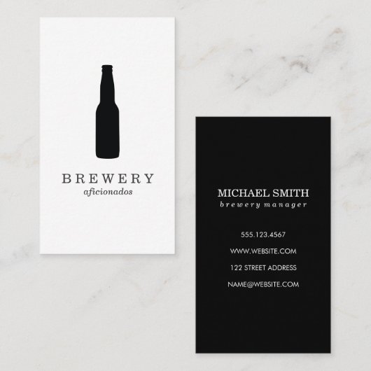 ビールボトル/ファン 名刺 (正面/裏面)
