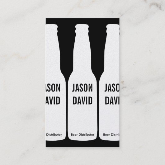 ビールボトル(金色) 名刺 (正面)