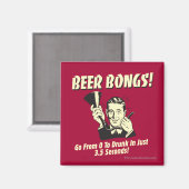 ビールボング: 0から3飲.5へ マグネット (正面/裏面)