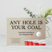 ビールポおもしろいン誕生日バチュラーパーティ 招待状 (スタンド正面)