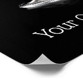 ビールポスタカスタムーの文字ガラス ポスター (角)