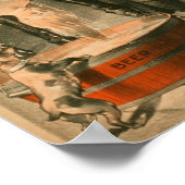 ビールポスターに高いローラーダンキングウーマン ポスター (角)