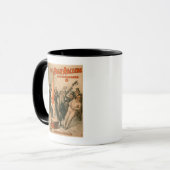 ビールポスターに高いローラーダンキングウーマン マグカップ (正面左)