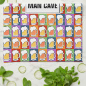 ビールポップアートのカスタムな写字生書体タオル キッチンタオル (折り畳み)