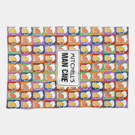 ビールポップアートのカスタムな写字生書体タオル キッチンタオル