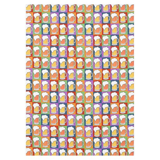 ビールポップアートのテーブルクロス テーブルクロス (正面)