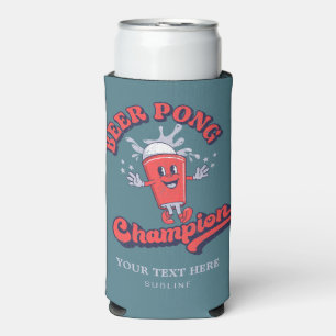 ビールポンおもしろいチャンピオン飲みゲーム スリム缶クーラー