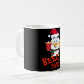 ビールポンおもしろいペンギンクリスマス コーヒーマグカップ (正面左)