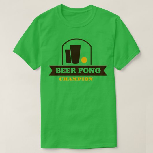ビールポンのチャンピオン Tシャツ (デザイン正面)