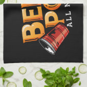 ビールポンオールナイトロングカスタムチーム キッチンタオル (折り畳み)