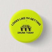 ビールポンライフ | 「Getting 飲 Today」ボタン 缶バッジ (正面)