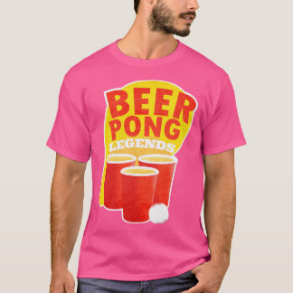 ビールポン伝説の飲みゲームのチーム Tシャツ
