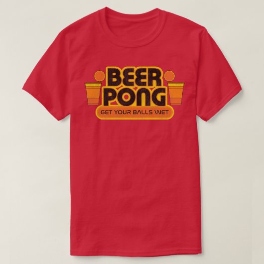 ビールポン濡れ Tシャツ (デザイン正面)
