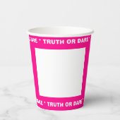 ビールポン真実または挑戦パーティーゲームピンク 紙コップ (裏面)