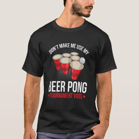 ビールポン選手のためのビールポン大会 Tシャツ (正面)