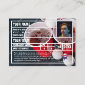 ビールポン選手トレーディングカードお土産 コーリングカード (裏面)