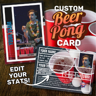 ビールポン選手トレーディングカードお土産 コーリングカード