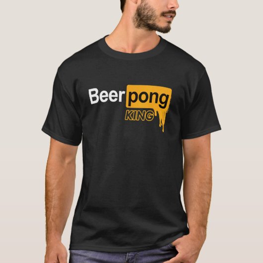 ビールポン飲みゲームビールポン Tシャツ (正面)