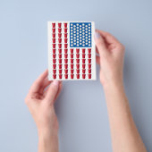 ビールポン飲みゲーム米国国旗 チラシ (手)