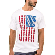 ビールポン飲みゲーム米国国旗