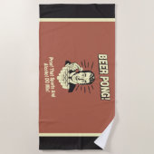 ビールポン：プルーフアルコール&スポーツミックス ビーチタオル (正面)