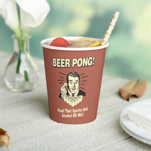 ビールポン：プルーフアルコール&スポーツミックス 紙コップ (インサイチュ)