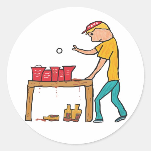 ビールポン ラウンドシール (正面)