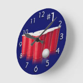 ビールポン ラウンド壁時計 (傾斜)