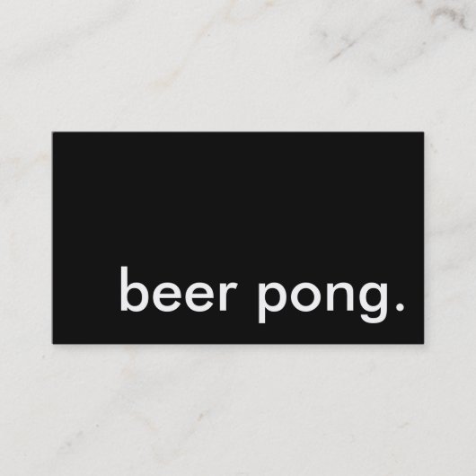 ビールポン。 名刺 (正面)