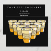 ビールポン 招待状 (正面/裏面)