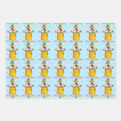 ビールマおもしろいン霜の降りたユーモアカスタム写真クリスマス ラッピングペーパーシート (正面2)