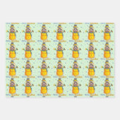 ビールマおもしろいン霜の降りたユーモアカスタム写真クリスマス ラッピングペーパーシート (正面)