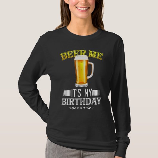 ビールマイitsマイ誕生日Bデイビールパーティー Tシャツ (正面)