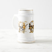 ビールマグと金ゴールドスカル ビールジョッキ (正面左)