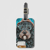 ビールマグを持つベルネドードル ラゲッジタグ (正面縦)