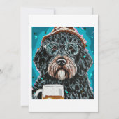 ビールマグを持つベルネドードル 招待状 (裏面)