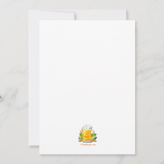 ビールマグバースデーパーティーの招待 招待状 (裏面)