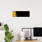 ビールマグパノラミックポスタープリント ポスター (ホームオフィス)