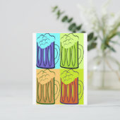 ビールマグポップ・アートのアート ポストカード (スタンド正面)