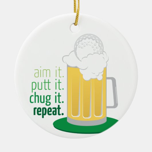 ビールマグ及びゴルフ セラミックオーナメント (正面)