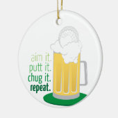 ビールマグ及びゴルフ セラミックオーナメント (左)