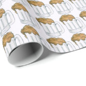 ビールマグ飲みビールプリントオクトーバーフェストパブ ラッピングペーパー (ロールコーナー)