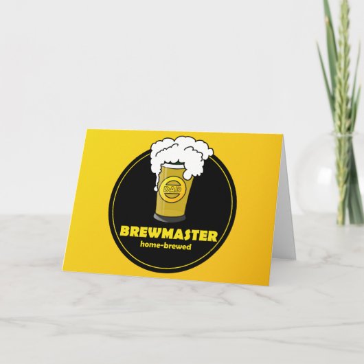 ビールマスター父の日 カード (正面)
