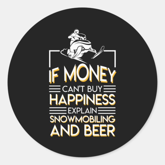 ビールマネー・カネ買ント幸福 ラウンドシール (正面)