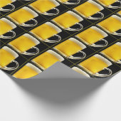 ビールマ霜の降りたグ荷車を引くバースデーパーティーパターン ラッピングペーパー (角)