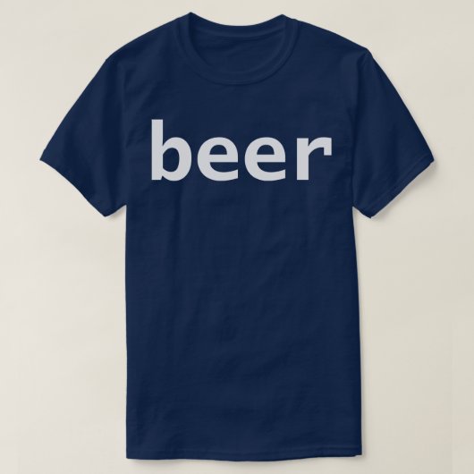 ビールミニマルタイポグラフィ汎用 Tシャツ (デザイン正面)