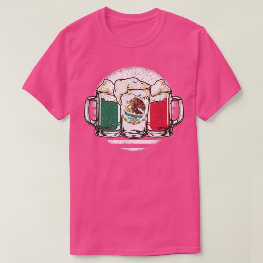 ビールメキシコ国旗Cinco De Mayo Mexico飲み放題 Tシャツ (デザイン正面)