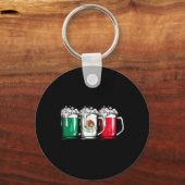 ビールメキシコ国旗Mexico Cinco De Mayo Men Drinkin キーホルダー (正面)