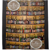 ビールメンズブラックボトルショーカーテン シャワーカーテン (正面)