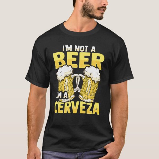 ビールメーカーとCerveza Drinのためのビールジョークデザイン Tシャツ (正面)